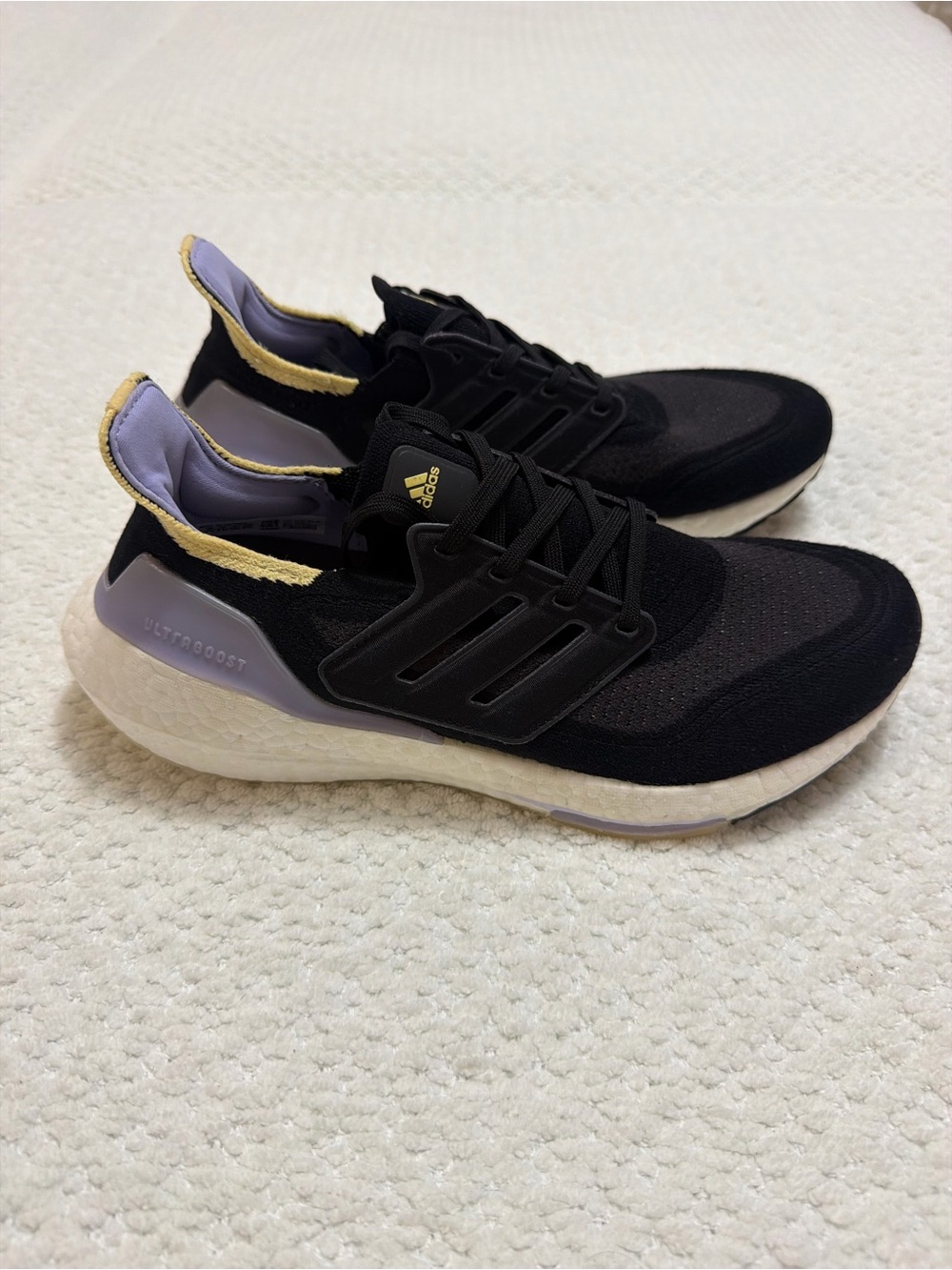 Adidas Ultraboost 21 Running Shoes Black Lavender Women’s Size 9